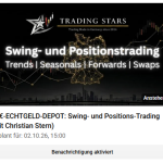 5K€-ECHTGELD-DEPOT: Swing- und Positions-Trading mit Christian Stern